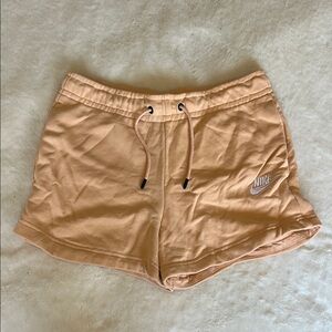 Nike Women's Peach/Tan Sweat Shorts Size XS